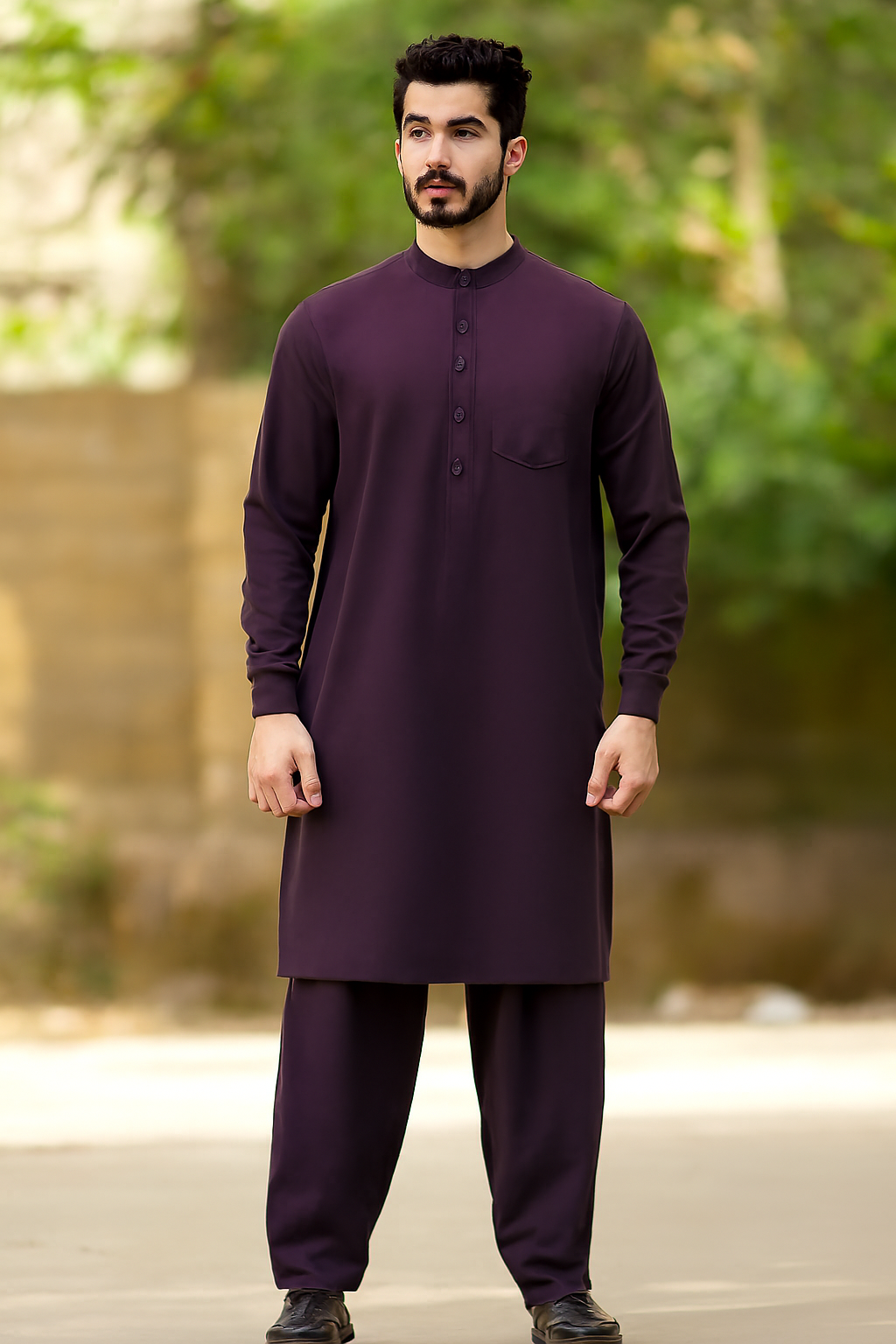4 Meter Suits Unstitched Japani Boski Maroon
