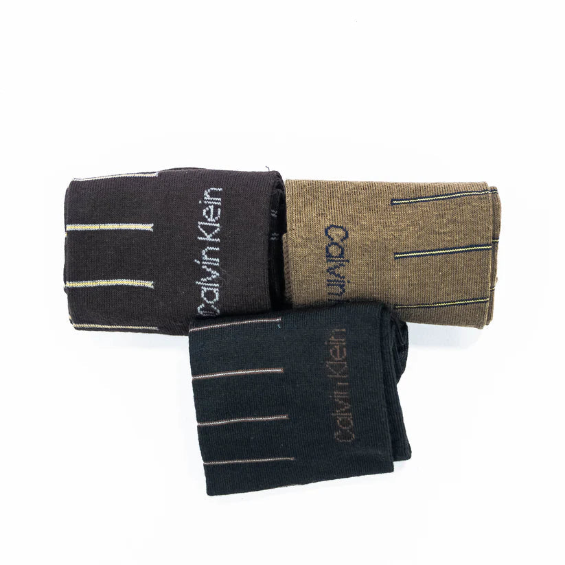 CK Ankle Socks (Pack of 3) -Lining Design