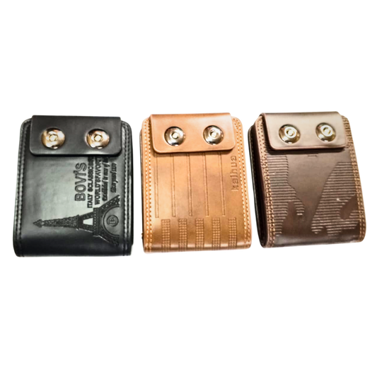 Zip Wallet For Men With Best Quality | Two Magnetic Lock Button with Cards Holder Slots &amp; Cash Compartment