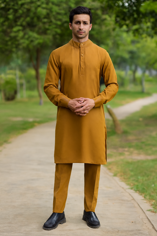 4 Meter Suits  Unstitched Japani Boski Gold