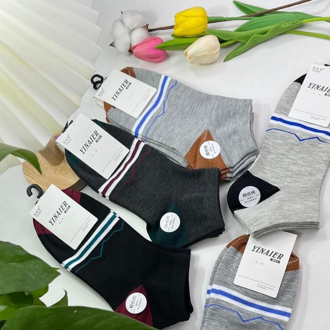 Men's Ankle Socks pack off 5 pairs pure cotton  comfortable and Breath able