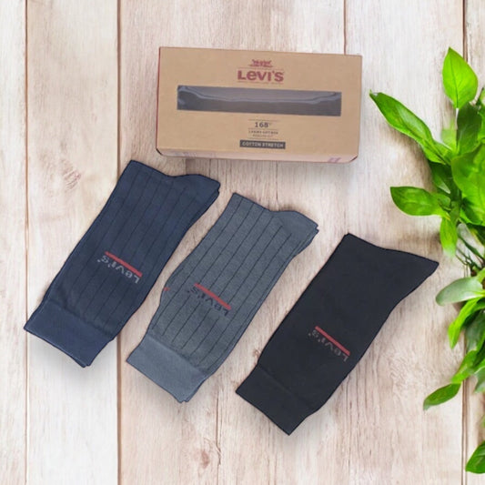 L V S Men's 3-Pack Crew Socks – Premium Comfort, Long-Lasting Durability