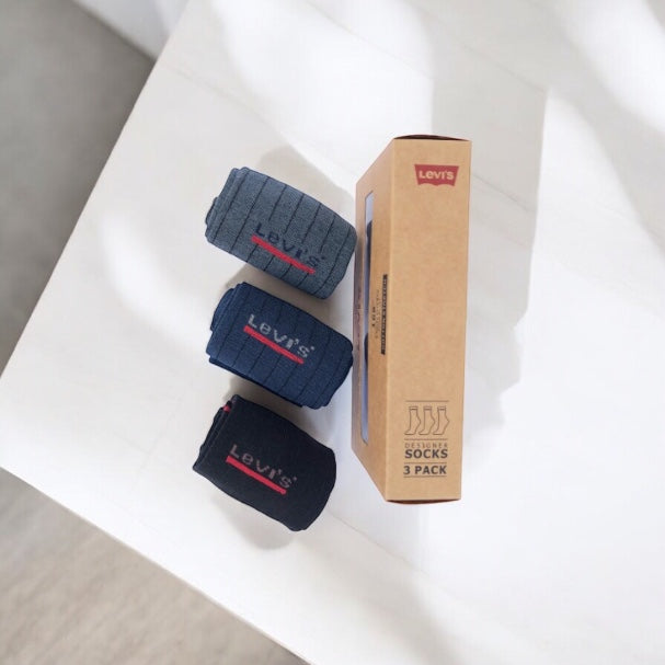 L V S Men's 3-Pack Crew Socks – Premium Comfort, Long-Lasting Durability