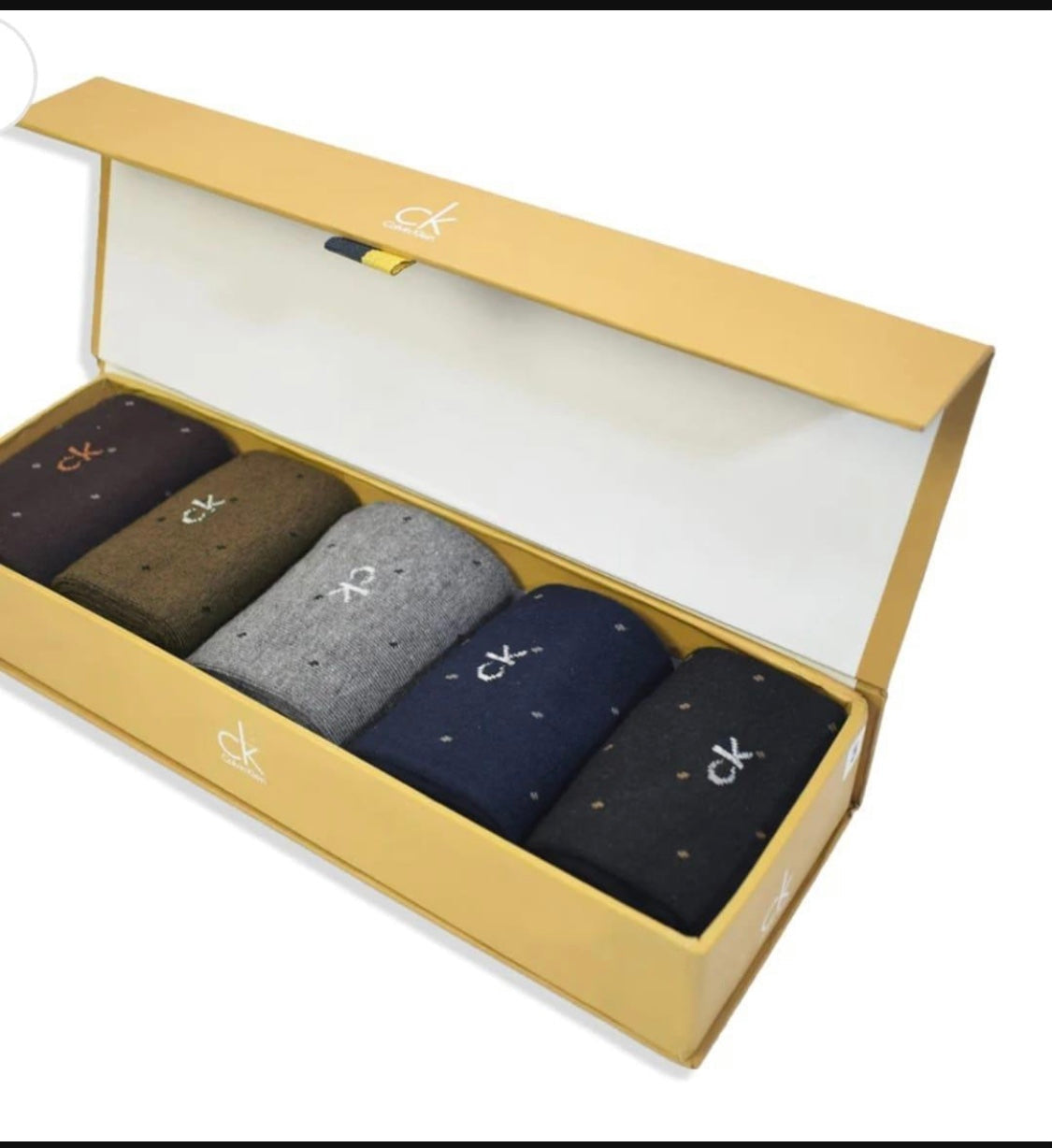 Men’s CK 5-Pack Crew Socks square design – Premium Comfort, Breathable, Long-Lasting Durability"