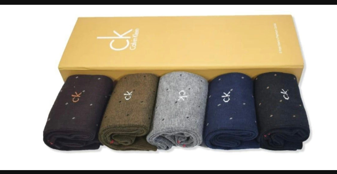 Men’s CK 5-Pack Crew Socks square design – Premium Comfort, Breathable, Long-Lasting Durability"
