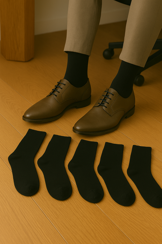 Men’s Plain Black Socks – Pack of 5 Pairs (Full Length)