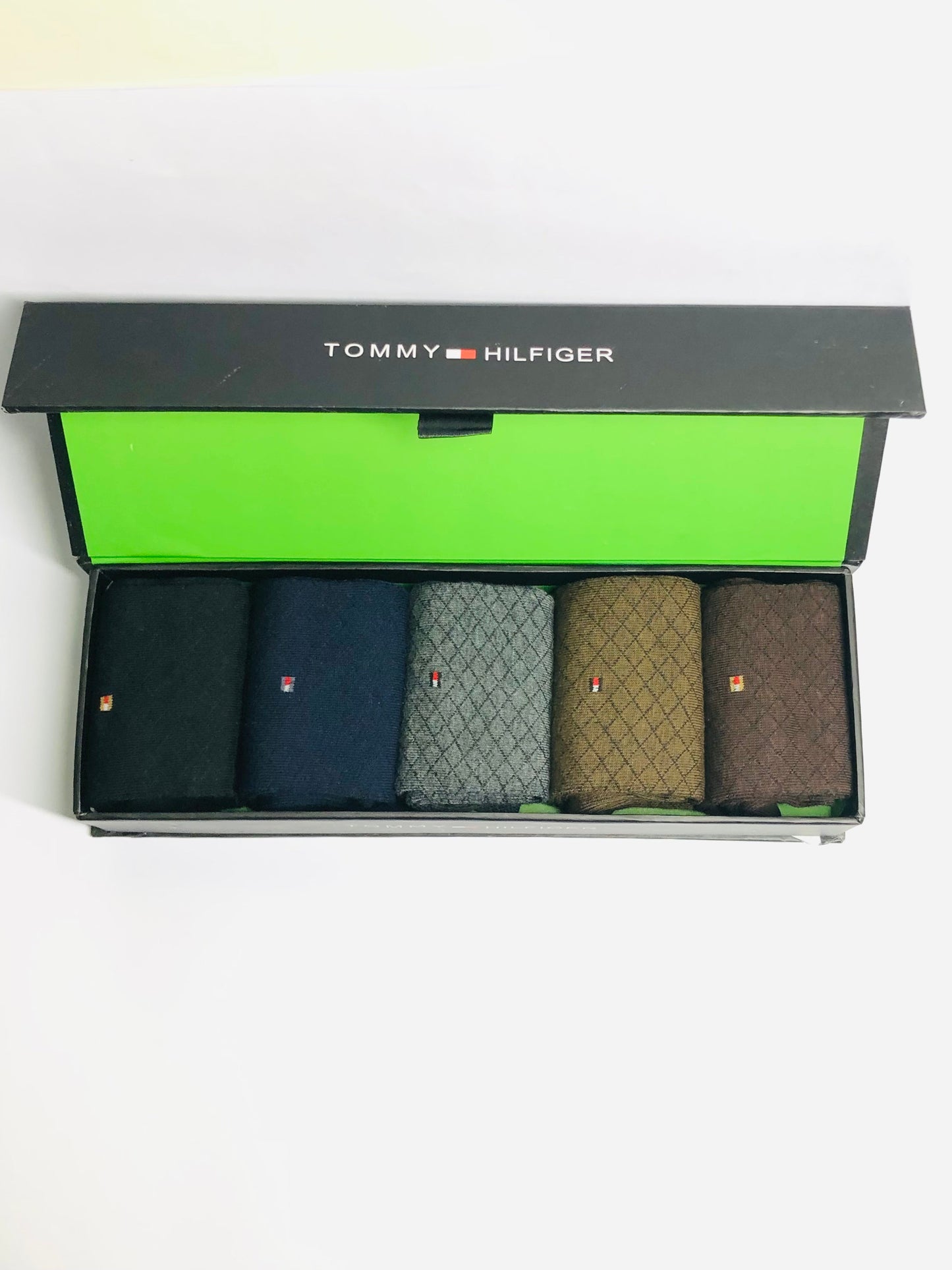 "Men’s (5-Pair) Pack T H Crew Socks – Comfortable, Durable, and Stylish gift box"