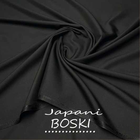 4 Meter Suits  Unstitched Japani Boski Black