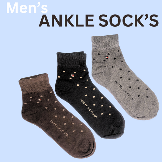 Men’s (Pack of 5) Ankle Socks – Soft, Breathable & Durable