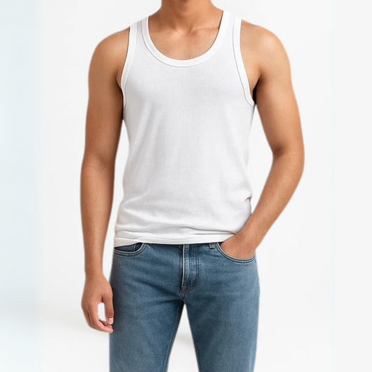 Men’s Sleeveless Cotton Vests (Pack of 3) | Breathable & Comfortable Undershirts"