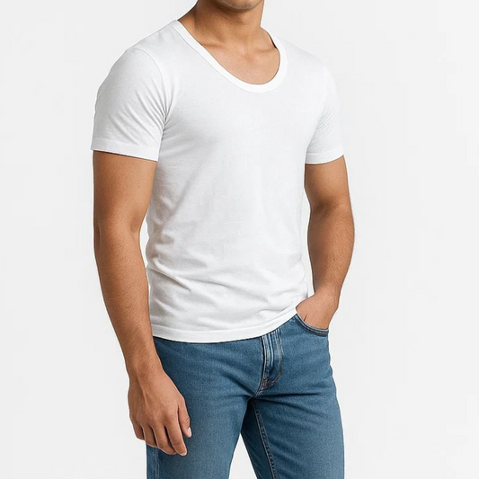 Men’s Half Sleeve Cotton Vests (Pack of 6) | Breathable & Comfortable Undershirts"