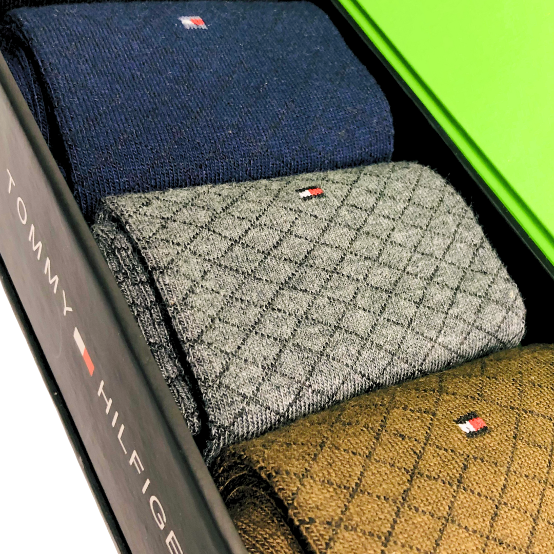 "Men’s (5-Pair) Pack T H Crew Socks – Comfortable, Durable, and Stylish gift box"