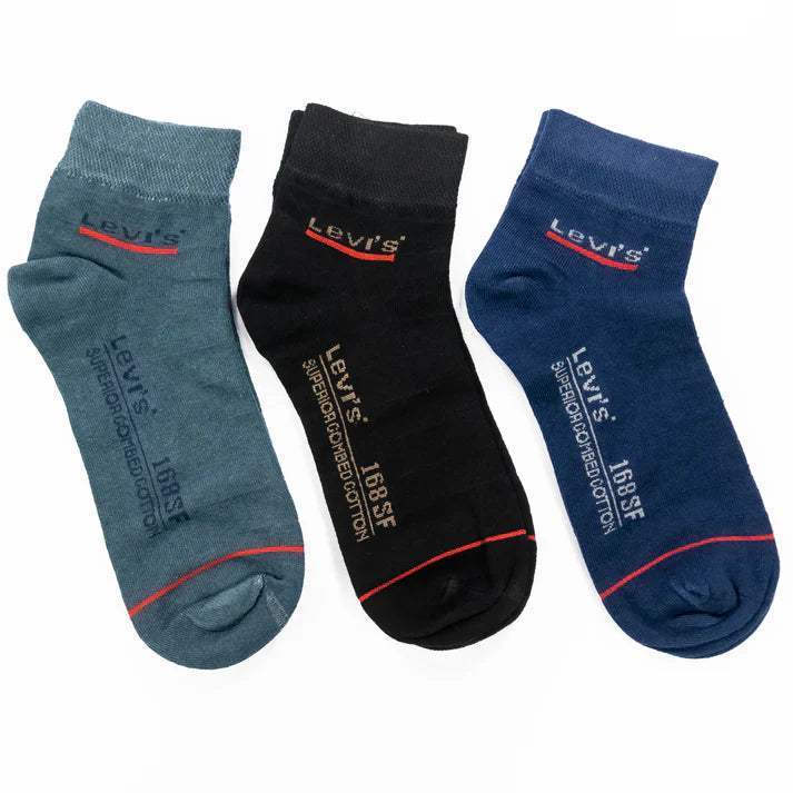 L V S Ankle Socks Pack of 3