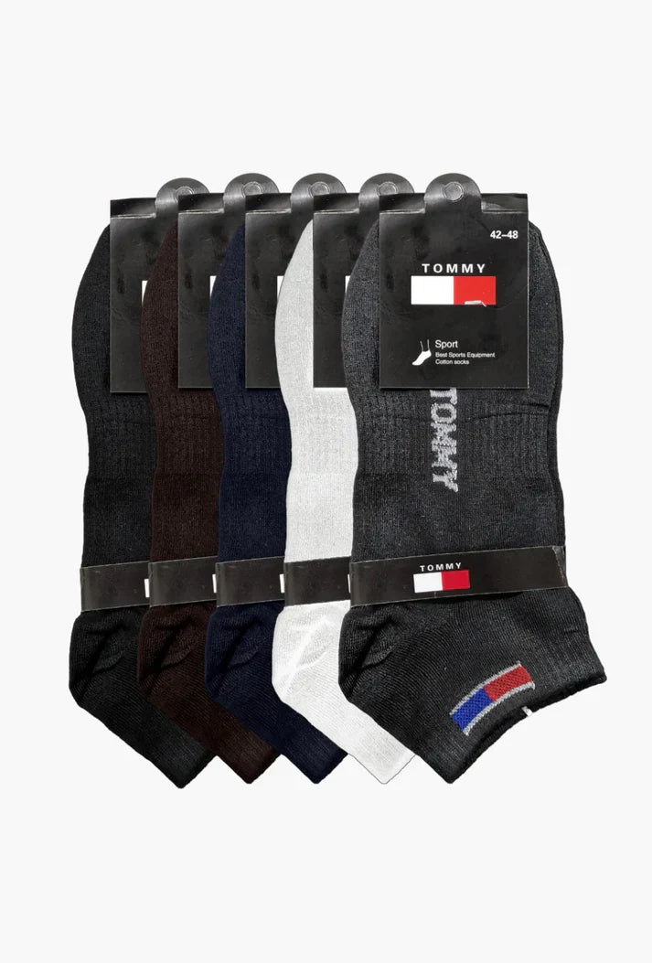 T-H Brand Ankle Socks (Pack of 5)