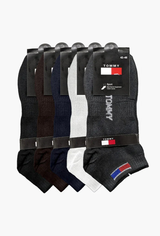 T-H Brand Ankle Socks (Pack of 5)