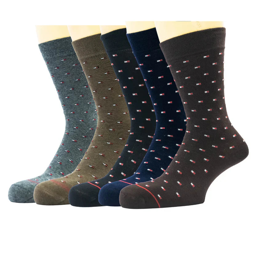 "Men’s 5-Pair T H  Crew Socks – Comfortable, Durable, and Stylish Essentials"