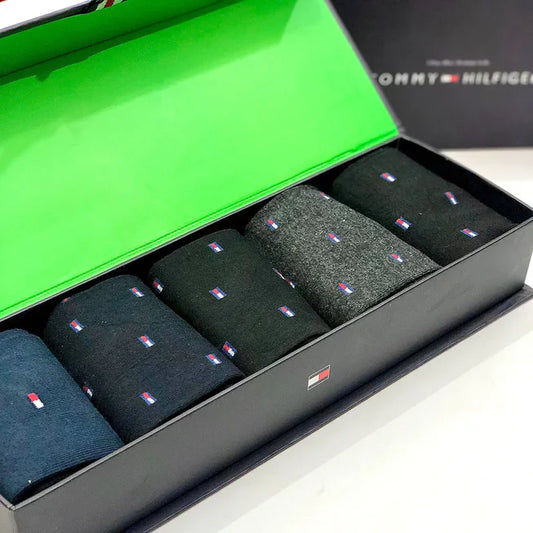 "Men’s 5-Pair T H  Crew Socks – Comfortable, Durable, and Stylish Essentials"