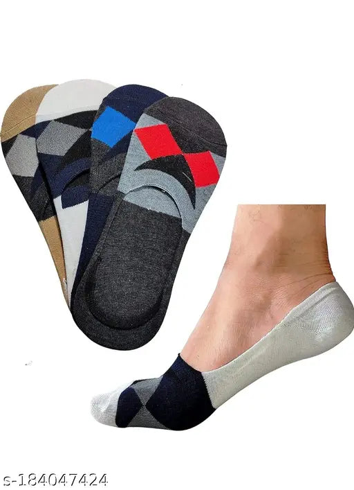 pack of 5 pair Men's NO show invisible low cut loafer socks with anti skit socks