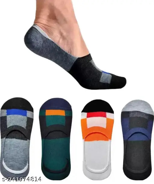 pack of 5 pair Men's NO show invisible low cut loafer socks with anti skit socks