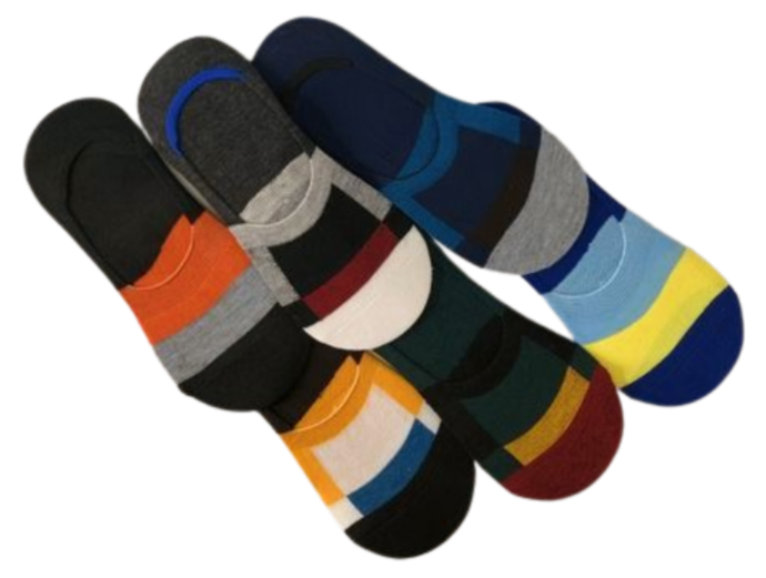 pack of 5 pair Men's NO show invisible low cut loafer socks with anti skit socks